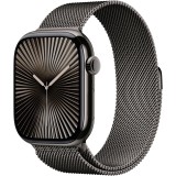 Apple Watch 10, GPS, Cellular, Carcasa Slate Titanium 46mm, Slate Milanese Loop - S/M