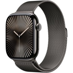 Apple Watch 10, GPS, Cellular, Carcasa Slate Titanium 46mm, Slate Milanese Loop - S/M