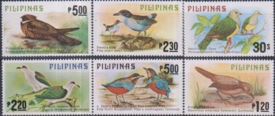 Timbre cu păsări din Filipine foto