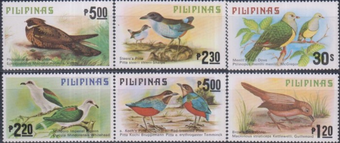 Timbre cu păsări din Filipine