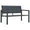 vidaXL Bancă de grădină, gri, 120 cm, HDPE, aspect de lemn 47874