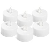 Lumanare tip pastilă LED cu baterie flacără albă &Oslash;4x4cm - 6 buc, CMCLASS