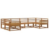vidaXL Set de canapele de exterior 6 pcs natural Lemn Solid de Acacia 3382847