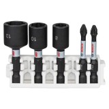 Bosch 2608522350 - Set capete de insurubare si chei tubulare mixte 5 bucati