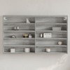 Dulap cu vitrina Gossi, 100x15x58 cm, gri sonoma, lemn prelucrat, suspendat, rafturi, depozitare