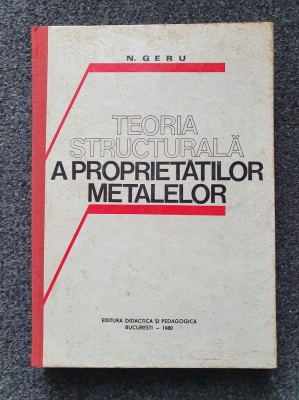TEORIA STRUCTURALA A PROPRIETATILOR METALELOR - Geru foto