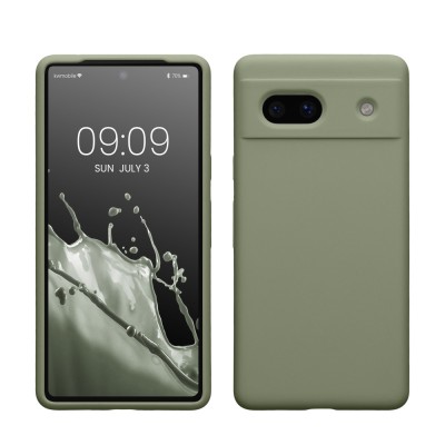 Husa Kwmobile pentru Google Pixel 7a, Verde, Silicon, KWM000019YE016C foto