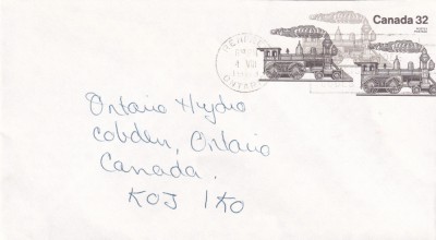 FILATELIE TEMATICA - PLIC CANADA TEMATICA TRANSPORT TRENURI foto