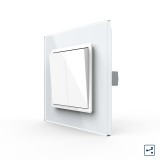 Cumpara ieftin Intrerupator Dublu Mecanic Cap Scara LIVOLO cu Rama din Sticla - Serie Noua SmartElectro IntelligentHouse