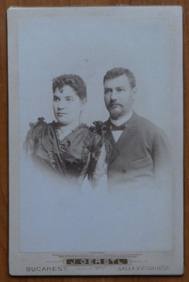 Fotografie pe carton gros , inceput de secol 20 ; Familie din protipendada foto