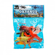 Set figurine animale din ocean in punga medie, Crazoo