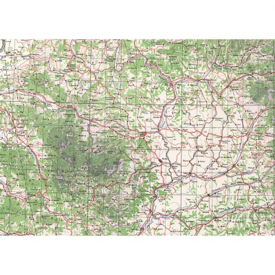 Harta Cluj Targu Mures si imprej., British Army, 1943, 50x70cm, repro foto