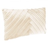 Perna Decorativă, Model Velvet Reliefat, Culoare Ecru, Dimensiuni 50x30cm