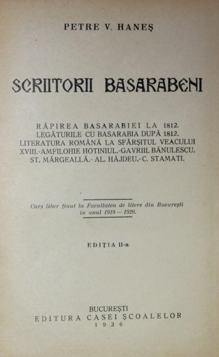 SCRIITORI BASARABENI