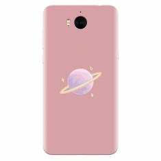 Husa silicon pentru Huawei Y6 2017, Saturn On Pink