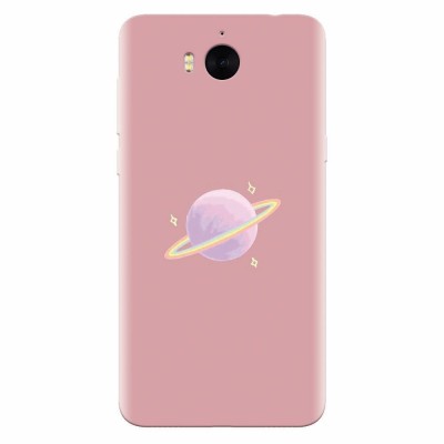 Husa silicon pentru Huawei Y5 2017, Saturn On Pink foto