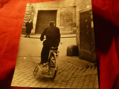 Fotografie de Presa - 1943- Circulatia cu Bicicleta la Roma , 16,5x21cm foto