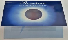 bancnota in pliant BNR - 2000 lei ? Eclipsa totala de soare 1999 foto