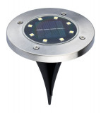 Lampa solara incorporabila din inox cu 8 LED-uri, Polux