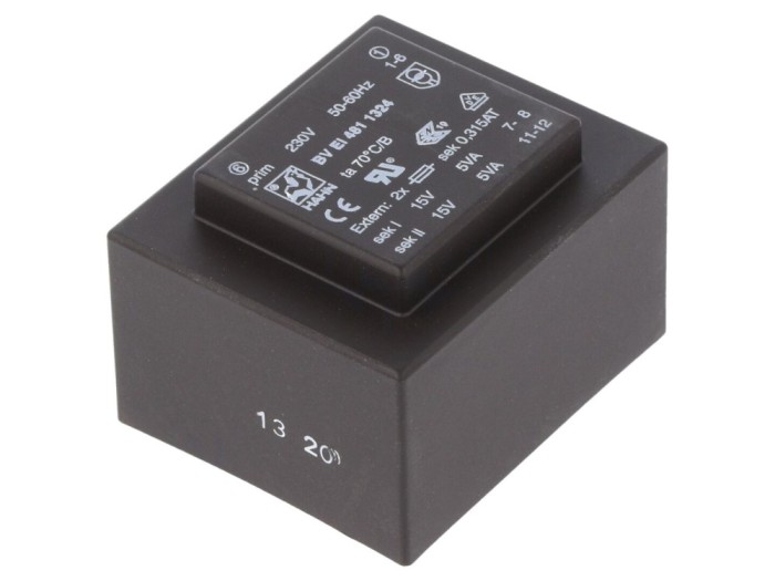 Transformator &icirc;ncapsulat 10VA 15V PCB