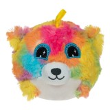 Minge Pufoasa Colorata Vulpe 3D cu Urechi 15cm