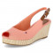 Sandale Femei Tommy Hilfiger Iconic Elba FW0FW04788SN7ISLANDCORAL