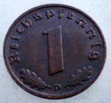 2.729 GERMANIA 1 REICHSPFENNIG 1938 D, Europa, Bronz