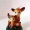 Lumanare veche, vintage caprioare Bambi, 13cm x 9cm x6.5cm, anii 70-80