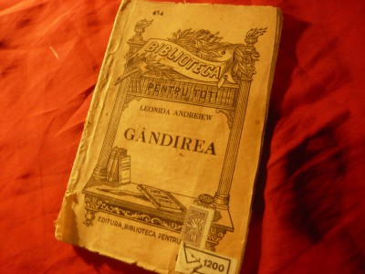 Leonida Andreiew - Gandirea -interbelica BPT 454 , 96 pag,trad.I.Duscian foto