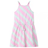 Rochie pentru copii cu șnur, fără m&acirc;neci, roz, 128