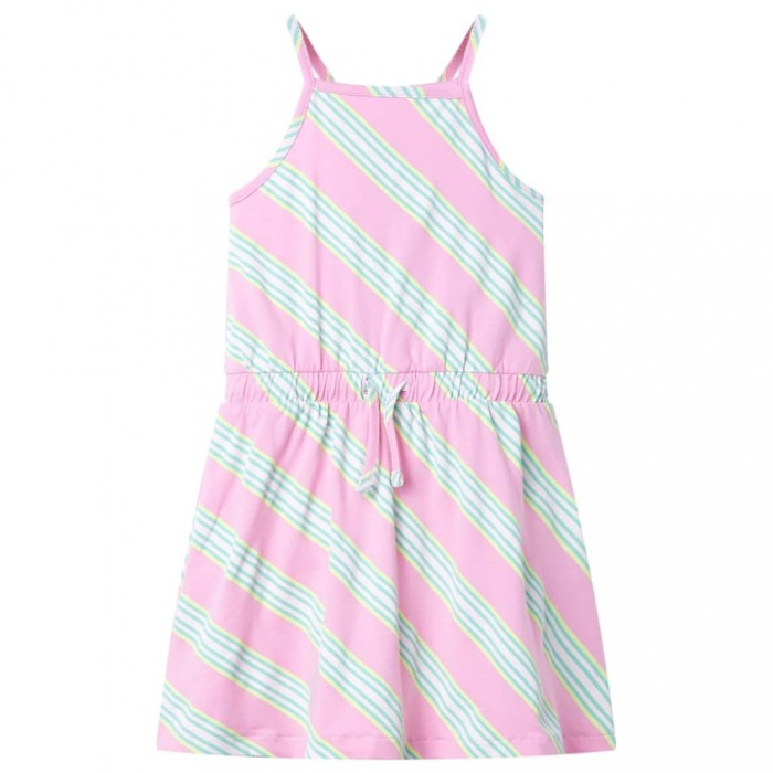 Rochie pentru copii cu șnur, fără m&acirc;neci, roz, 128