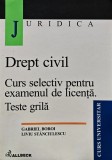 Drept civil. Curs selectiv pentru examenul de licenta. Teste grila. Editia a II-a - 2000 - Liviu Stanciulescu (O324)