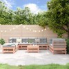 Set mobilier de grădină, 9 piese, lemn masiv douglas