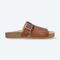 A.P.C. șlapi de piele Mules Gabriel bărbați, culoarea maro PXBAA.H51044-HAZELNUT