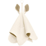 BIBS Kangarooo Cuddle Cloth pătură mini cu animal de pluș cu clips Ivory 1 buc