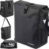 Geanta portbagaj bicicleta impermeabila Trizand 15-20L, neagra