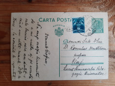 Carte postala 1934 adresata criticului Romulus Demetrescu, semnata Iacob Borcea foto