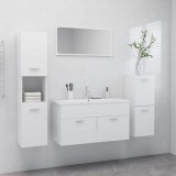 vidaXL Set mobilier de baie, alb, lemn prelucrat 3070928