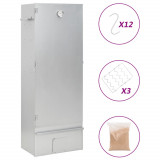 Gossi afumatoare gratar cu aschii lemn 44,5x29x110 cm otel galvanizat