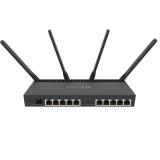 Cumpara ieftin Router 10 x Gigabit, 1 x SFP+ 10Gbps,PoE IN/OUT, RouterOS L5, Wi-Fi - Mikrotik RB4011iGS+5HacQ2HnD-IN