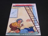 Soț Bricoleur - Carte Poștală Umoristică Vintage Franța