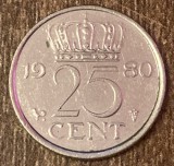 C50 - Moneda foarte veche - Olanda - 25 centi - 1980