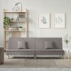 VidaXL Canapea extensibilă, gri taupe, material textil