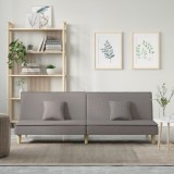 VidaXL Canapea extensibilă, gri taupe, material textil