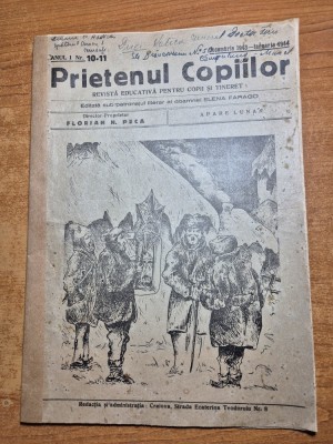revista pentru copii - prietenul copiilor - anul 1 - decembrie 1943- ianuarie 1944 - numar de craciun , colinde foto