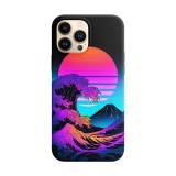 Husa compatibila cu Apple iPhone 11 model Neon Wave, Silicon, TPU, Viceversa, Transparent, Carcasa