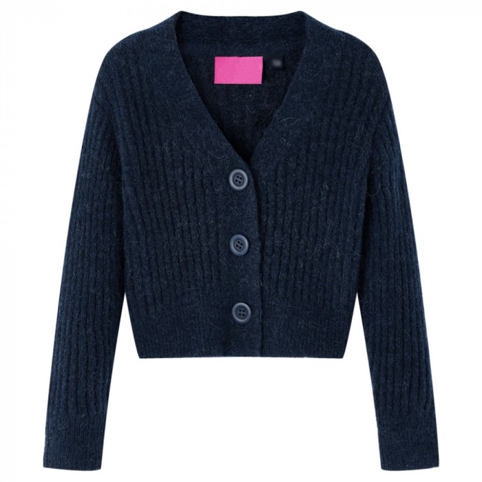 Cardigan pentru copii tricotat, bleumarin, 92