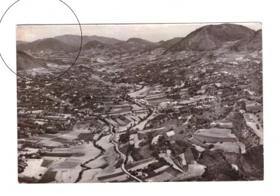 CP Vedere de ansamblu a Tarii Oasului, RSR, circulata 1987, mica pata foto