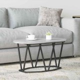 VidaXL Masă de cafea gri Sonoma - 80x40x40.5 cm, făcută din lemn prelucrat și metal