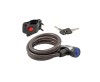 Antifurt Bicicleta cu Cheie, 12 x 800 mm, Negru